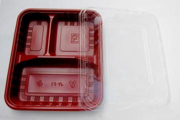 3-partition tray & lid