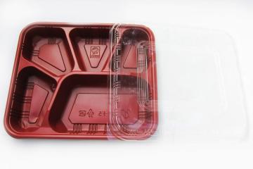 5-partition tray & lid
